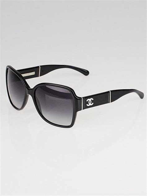 chanel black oversized square patent leather cc logo 5230|CHANEL Patent Leather Sunglasses 5230Q Black.